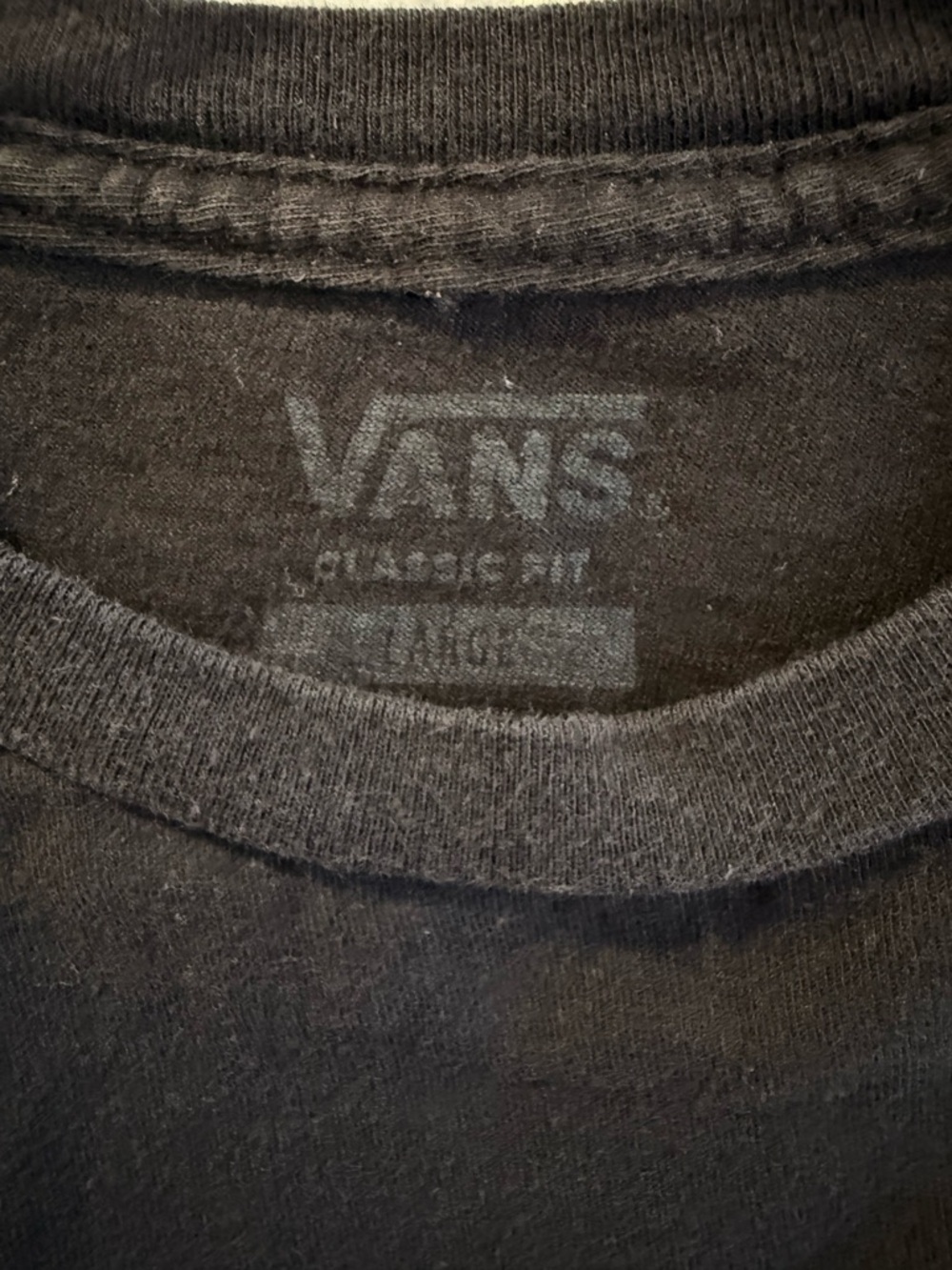 Vans The Original Graphic T-Shirt Black Pink Logo Short Sleeve Unisex Size L - Picture 3 of 4